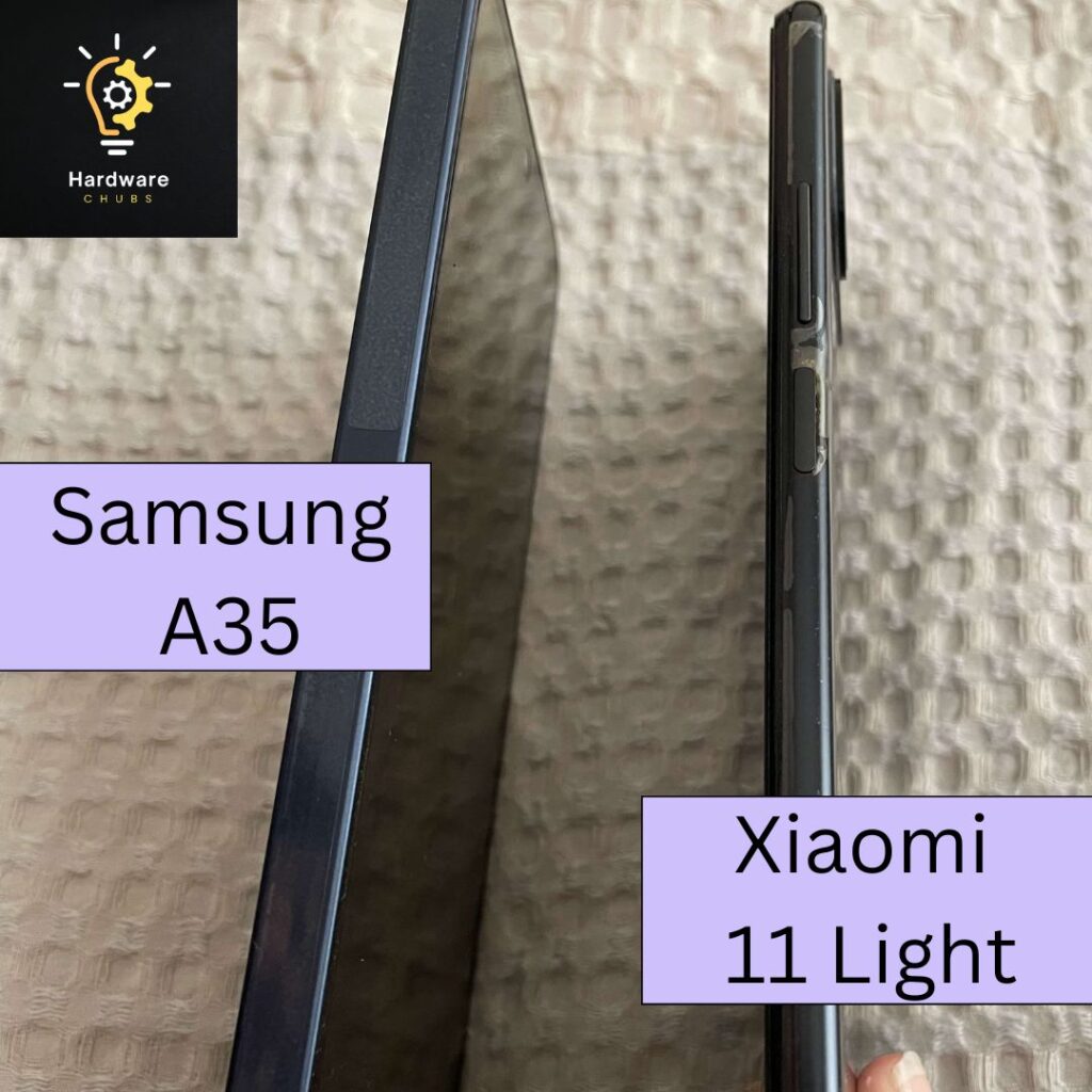 A35 & Xiaomi 11 light Thickness Differences